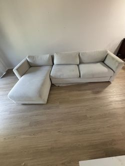 Sectional Couch Gray/white