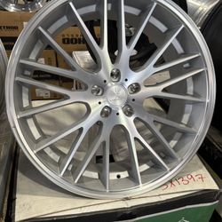 24x10.   BRUSHED SILVER.  5x139.  