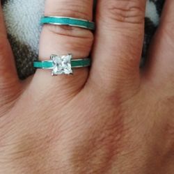 Wedding And Engagement Ring Set Size 9