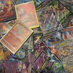  Pokemon Cards Ultra Rare Lot of 50 - EX, V, Full Arts & More!