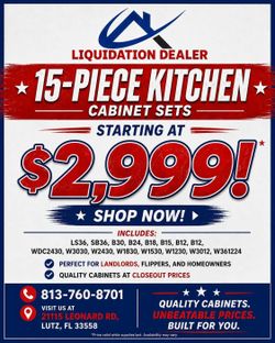 15 Piece Kitchen Cabinet Set