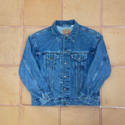 Modern Levi’s Denim Trucker Jacket Blue Wash Size XS Button Up 