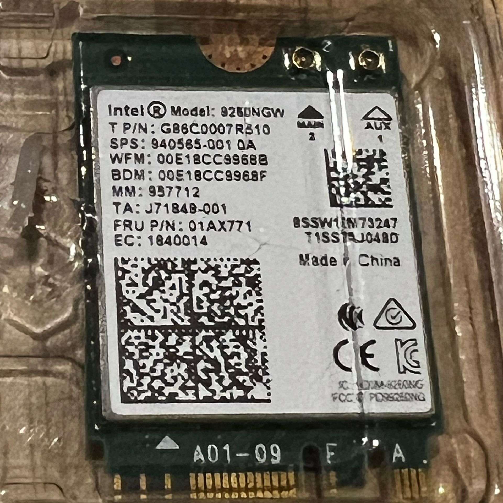 AC 9260 802.11ac M.2 Bluetooth 5.1 Legacy Network Card | WiFi 5 up to 1.73Gbps, MU-MIMO | Compatible with Intel, AMD, Linux & Windows 10/11 | 9260NGW