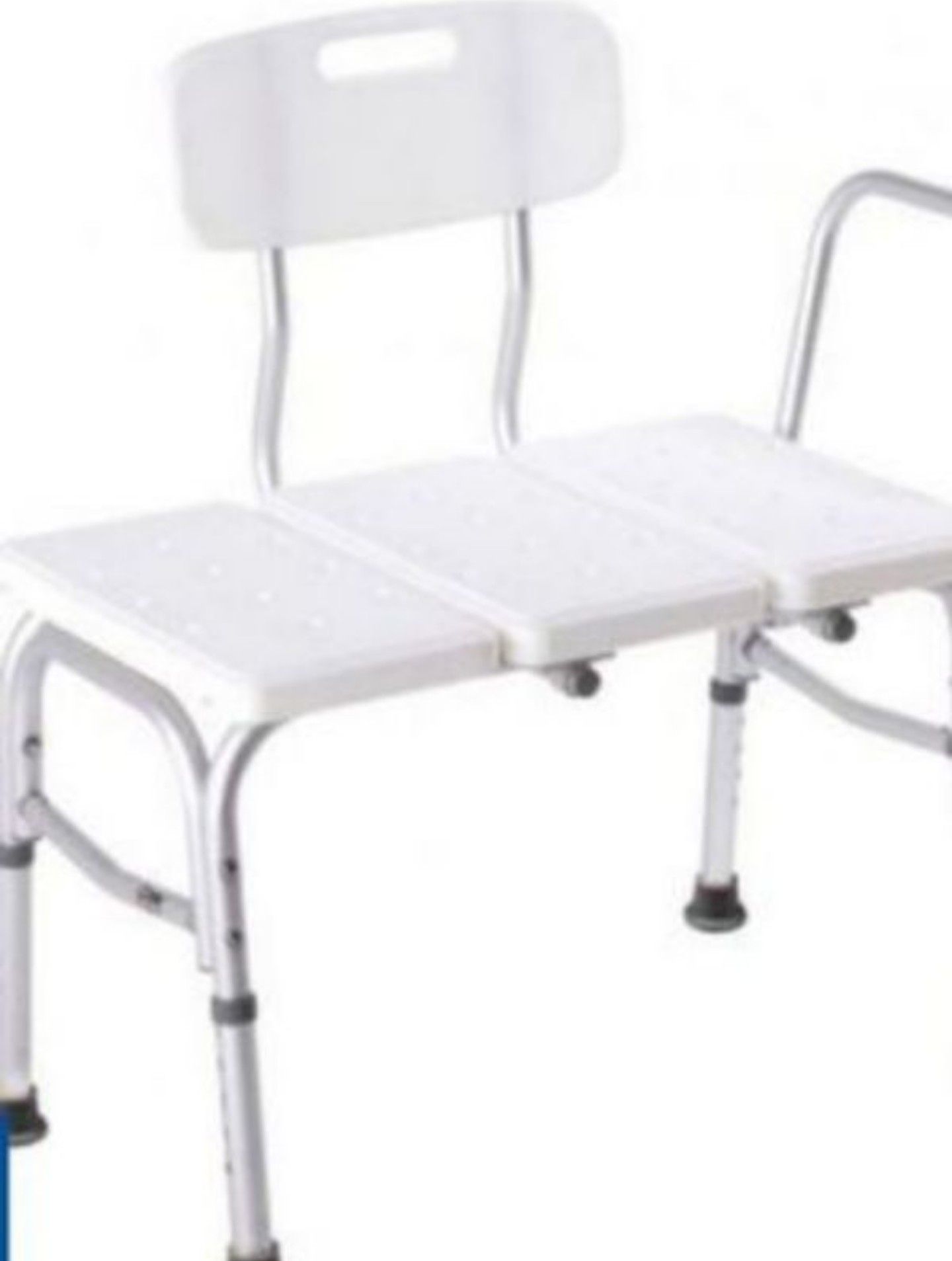 Transfer bench for bathtub with adjustable height legs,