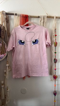 Pink Jigglypuff Face Graphic T-Shirt