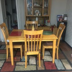 Dining Table And Chairs Plus China Hutch
