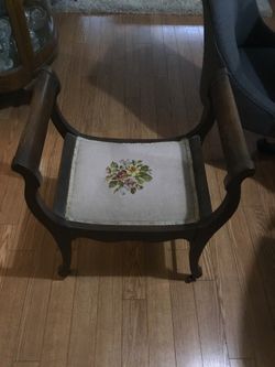 Vintage chair for end of bed