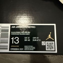 Jordan 2 Black Cement Size 13