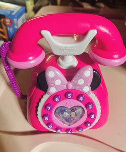 Disney Junior Minnie Mouse Interactive Pink Rotary Phone 