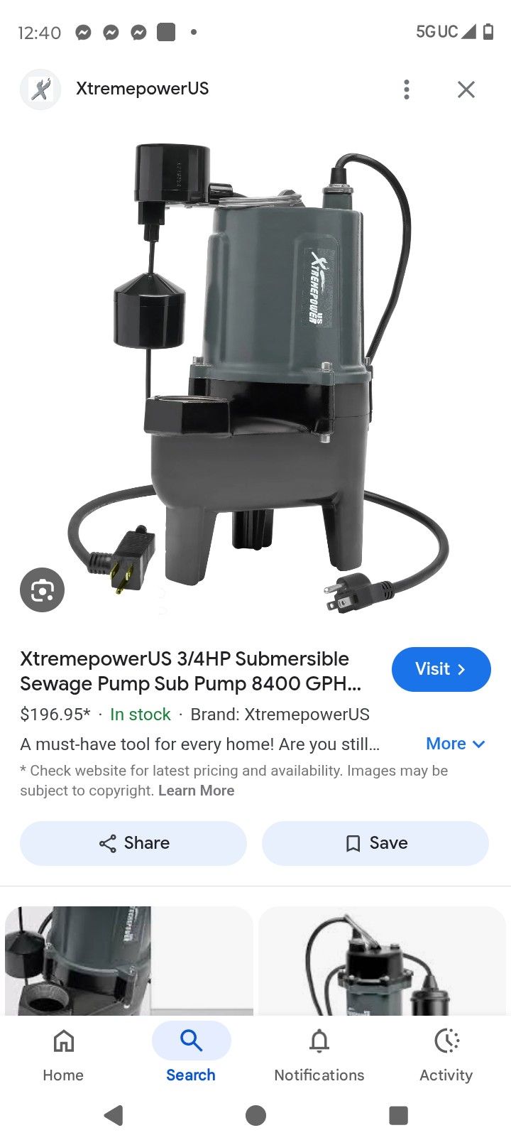 Submersible Sewage Pump