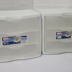 Sterilite 3 Drawer Small Storage Organizer Unit