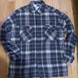 Vintage 1980s Plaid Button Up Shirt SIZE XL