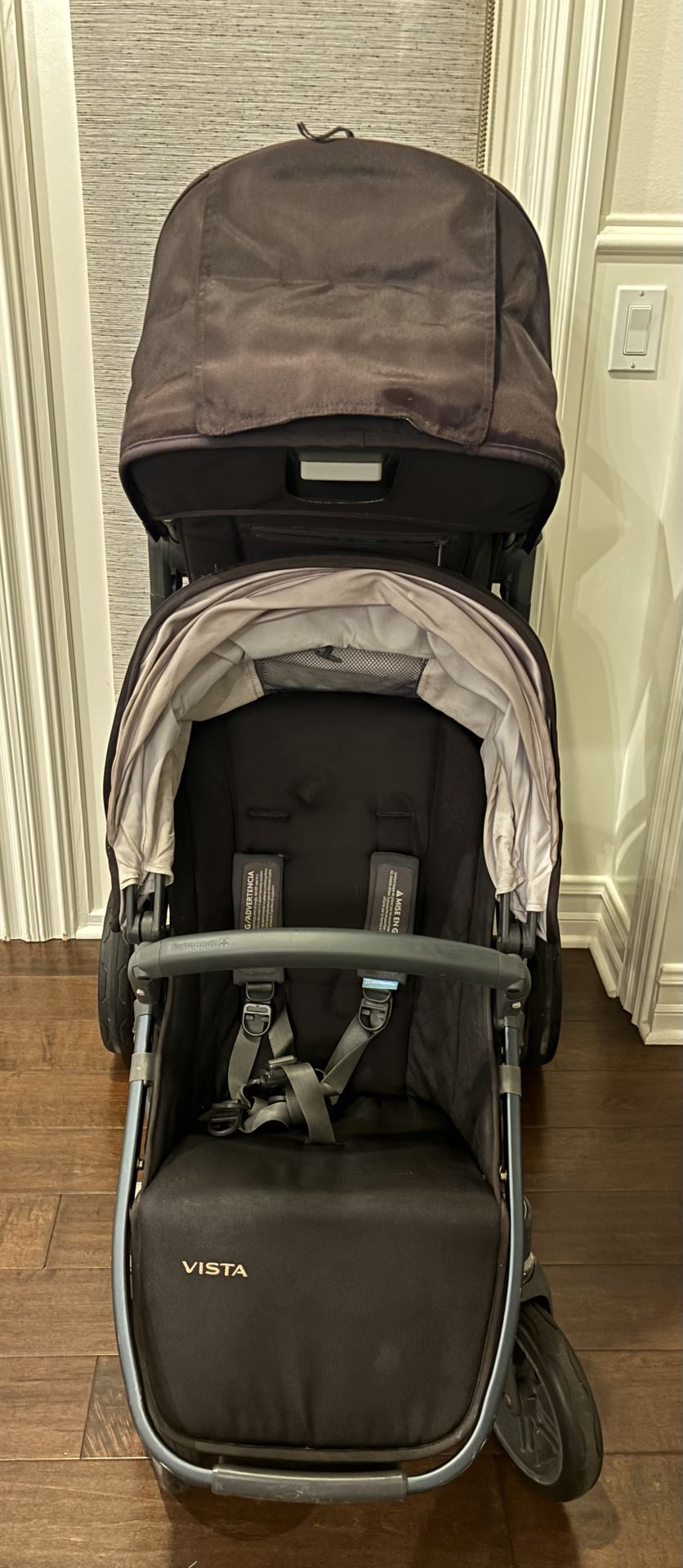 uppababy vista replacement basket V2 Fabric CLT Pack Size:Pro Pack 25pc HLD1001 'Flat Matte Black' the basket cover has