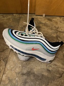 *NEW* Youth Nike Air Max 97 ( GS ) Pure Platinum/Crimson size 5y (921522 031)