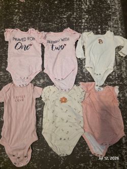 Baby Girl Clothes Lot 3-6 Months - 12pc Rompers, Sleepers, & Onesies