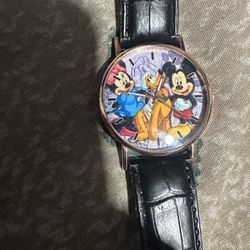 🐭 Vintage Disney "Mickey, Minnie & Pluto" Quartz Watch