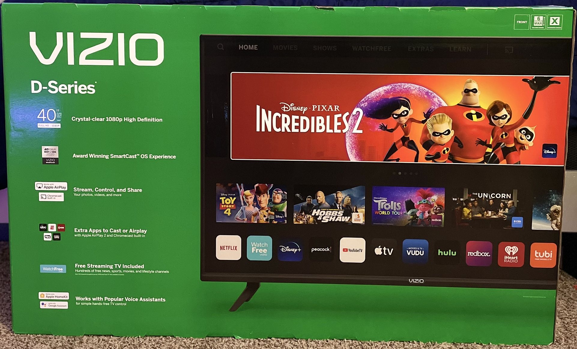 Brand New In Box VIZIO - 40" Class D-Series LED 1080P Smart TV