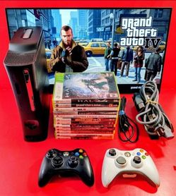 Complete Xbox 360 console bundle. Has the Xbox 360 console, power brick