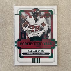 2022 Panini Contenders Emerald Rookie Of The Year Rachaad White