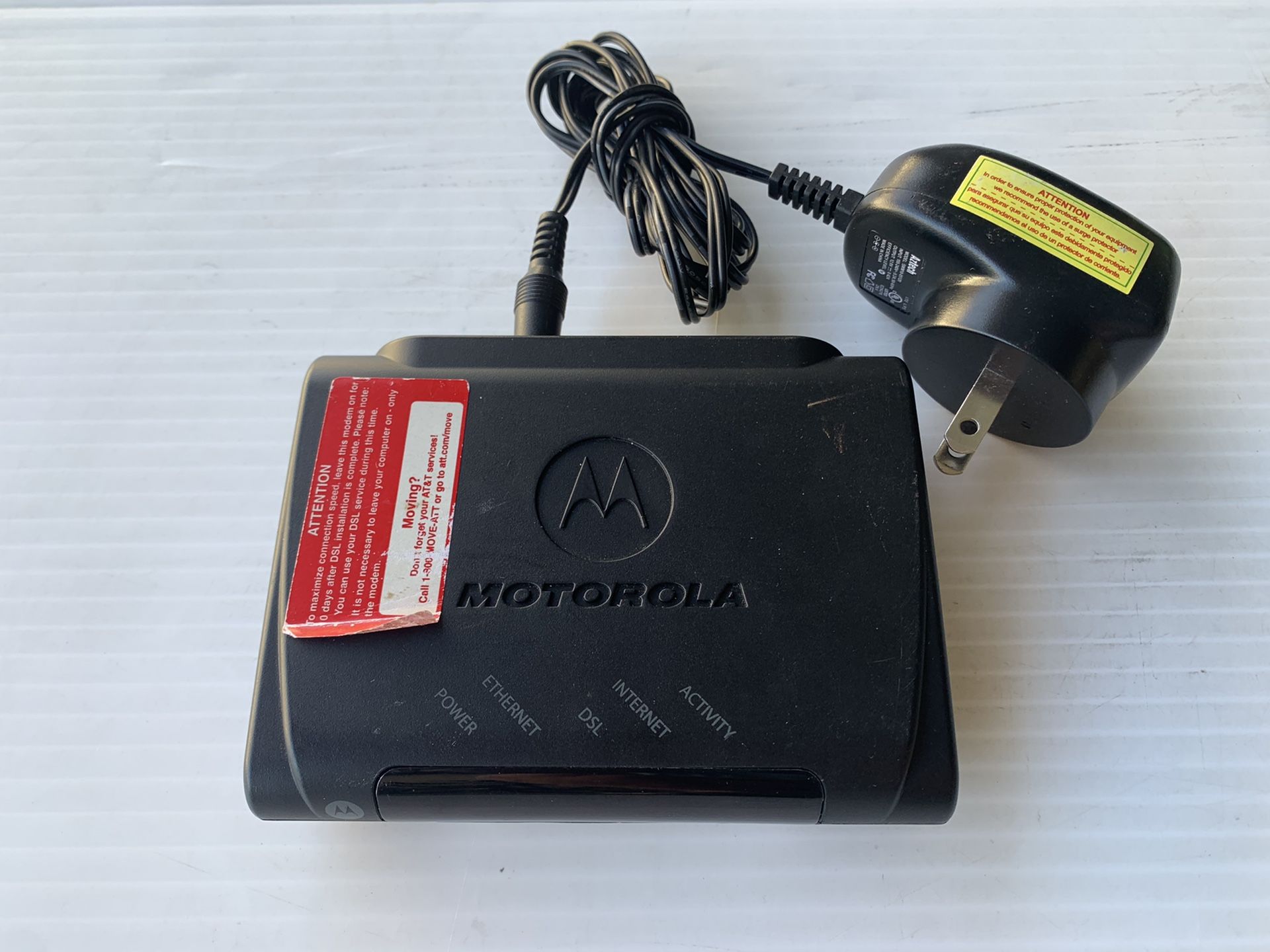 AT&T High Speed Internet Motorola DSL Modem 2210-02-1ATT Style MIPDSLA