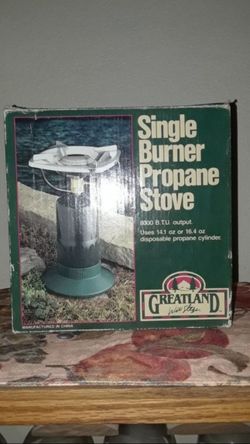 Single burner propane stove