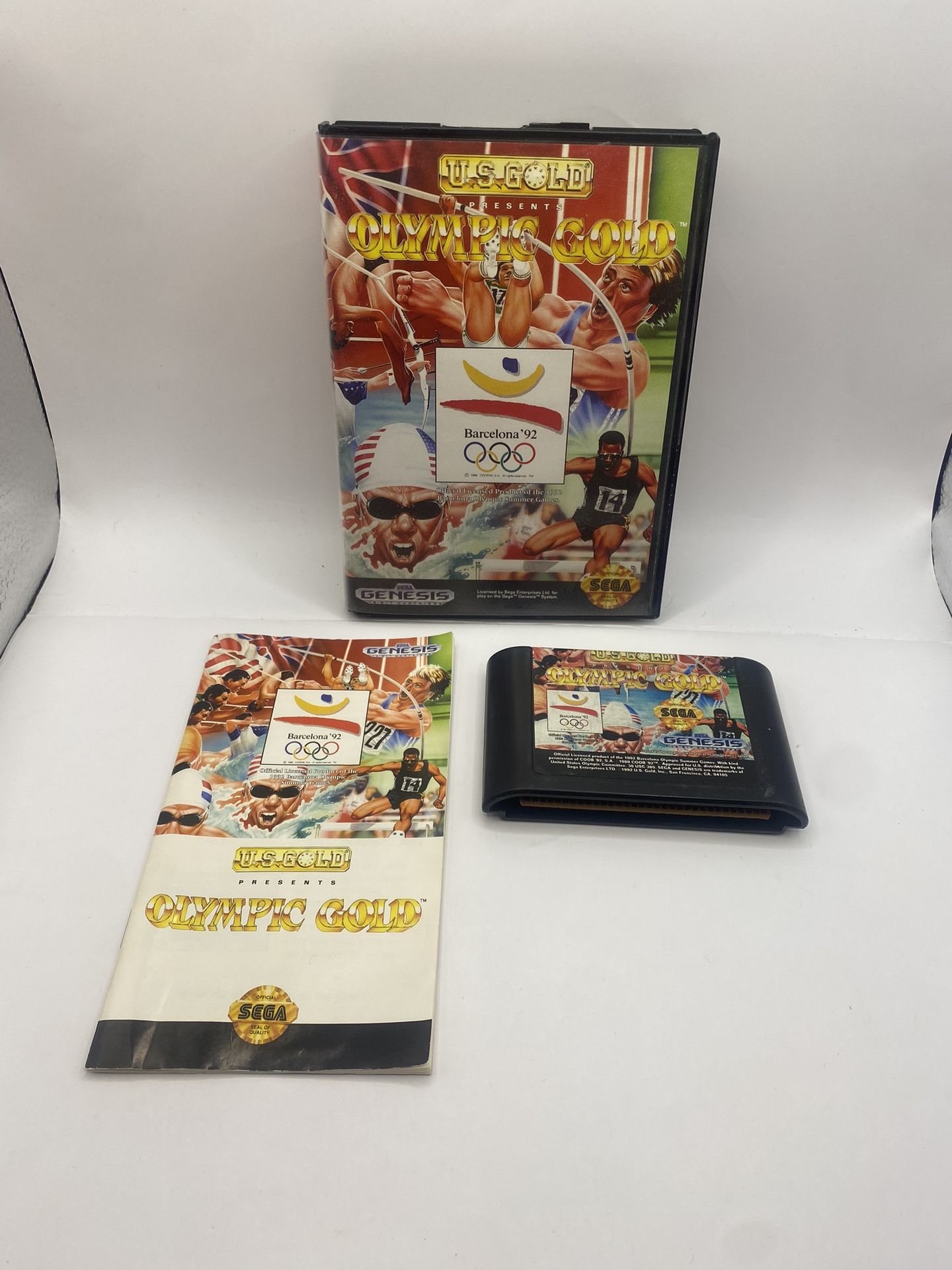 Olympic Gold Barcelona 92 Sega Genesis 1992 CIB Complete Tested Authentic