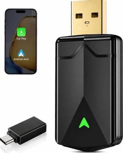 Wireless CarPlay Adapter– Android Auto Wireless Adapter, 5.8GHz Wi-Fi Plug & Play,Mini And Stable IOS 10+/Android 10+, Fast Auto-Connect For Cars 2016