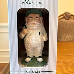 Masters Golf Mini Gnome Figurine White Green Sports Boxed Collectible