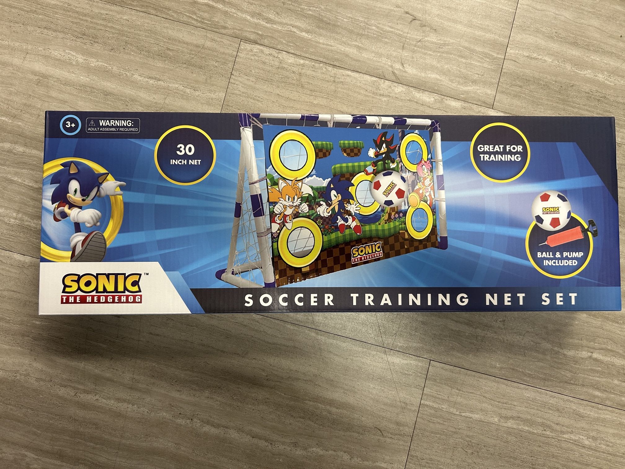 NWT Licensed Sonic the Hedgehog kids Soccer Training Net Set