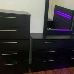 Dresser With Mirror And Chest // Comoda Con Espejo Gavetero 