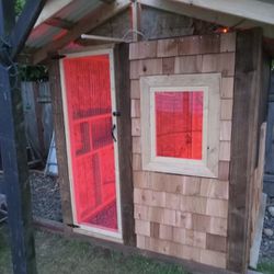 New chicken coop. With lights and nesting boxes.