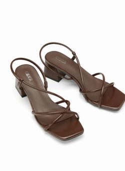 Cider, Square Toe Chunky Low-Heel, Brown