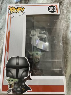 Funko Pop! Vinyl Jumbo 10 in: Star Wars - The Mandalorian (Chrome) (10 inch) Minor-mild damage on top