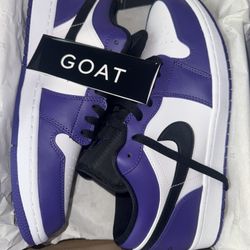 air jordan 1 low court purple size 12 ( never worn)