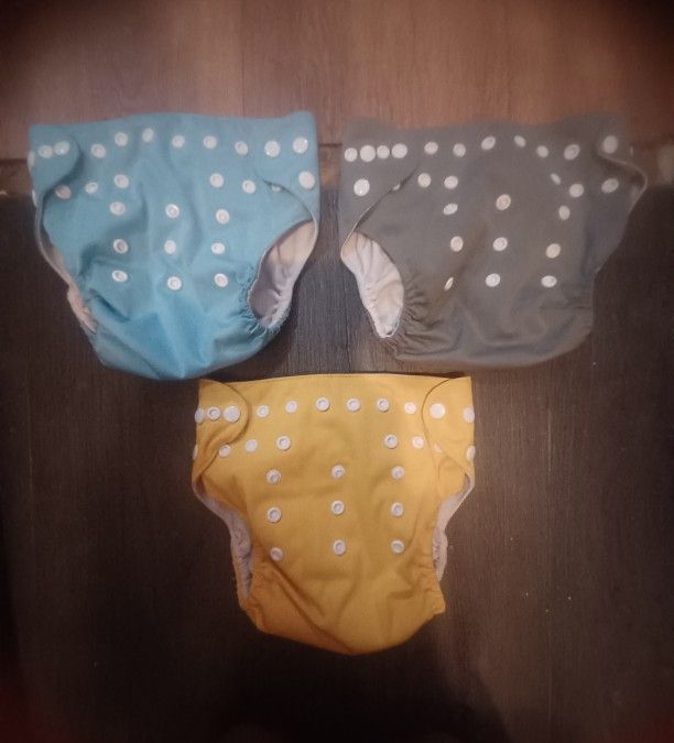 "ALVABABY" ONE SIZE ADJUSTABLE SOLID CLOTH DIAPERS