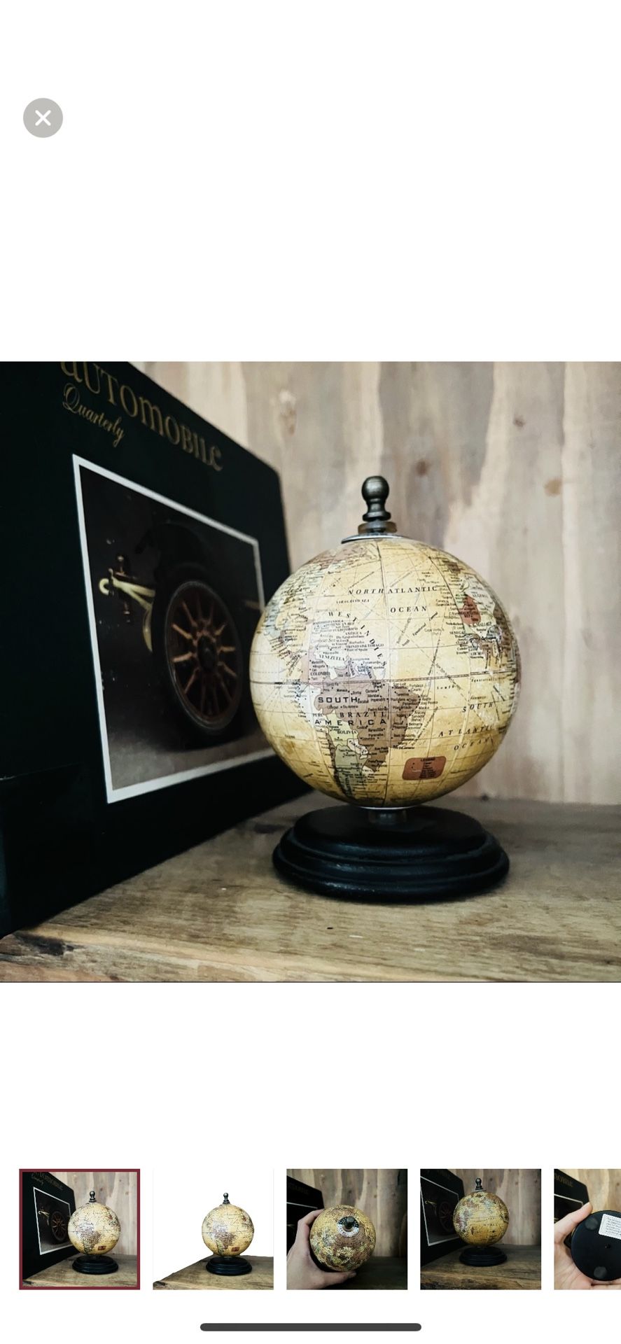 Anitque Wooden Decorative Globe