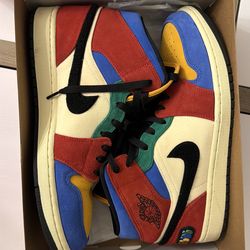 Air Jordan 1 Nike Mid Fearless Blue the Great sz 11.5