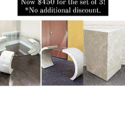 Travertine Laminate Furniture Set