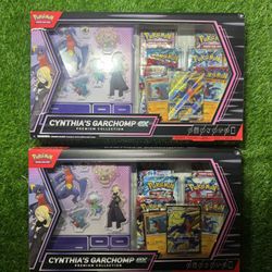 2x 2025 Pokemon Scarlet & Violet ‘Cynthia’s Garchomp ex Premium Collection Box’ 