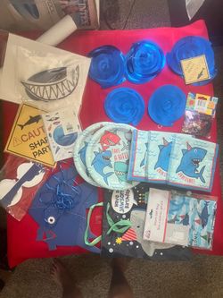 Shark party birthday kit