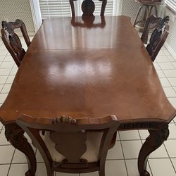 Dining table with four chairs