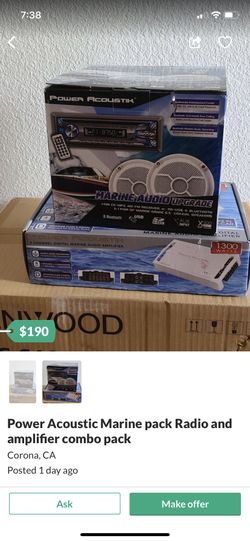 Power Acoustic Marine pack Radio and amplifier combo pack