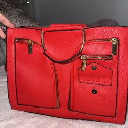 Red Big tote bag 