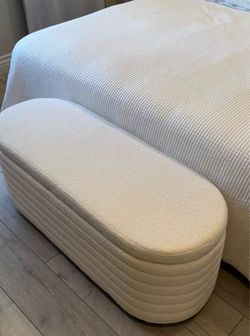 Storage Ottoman (White) for end of bed