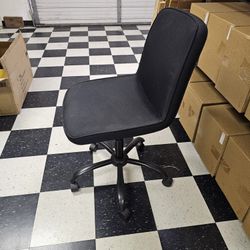 7th Haven Black Fabric Cushioned Rolling Chair