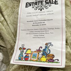 Estate Sale Riverside, Ill.  Woodside United Methodist Church