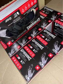 Box of black gloves