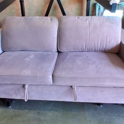 Velvet Convertible Studio Sofa 