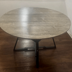 Jocoevol Round Dining Table – Like New, Grey, Seats 6 - Pensacola, FL