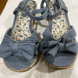 Girls Size 2 Denim Sandals 